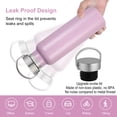 thumbnail image 5 of Neihepal 20oz Leakproof Stainless Steel Insulated Water Bottle with Handle, BPA Free, 1 Pack, Pink, 5 of 6