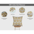 thumbnail image 3 of Vargottam Luxury, Printed Mustard Yellow CushionCovers,Decorative PillowCovers,SquareThrow Pillowcase -16x16Inches, 3 of 6