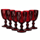 thumbnail image 1 of Copas Vidrio Vino Tinto Agua Cristal Labrado Color Rojo 245ml Vittori  Juego de 6 Piezas, 1 of 8