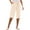 Beige, variant on Capri Pants for Women Elastic High Waisted Knee Length Wide Leg Pants with Pockets Summer Casual Cropped Trousers