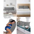 thumbnail image 6 of Black White Stripe Body Pillow Covers, Modern Minimalist Geometric Striped Soft Bed Throw Pillowcases Breathable Cooling Long Lumbar Body Pillow Sham Cover for Bed Sofa 20''x54'', 6 of 7