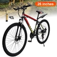 thumbnail image 3 of 26" Spoke Wheel 24 Speed Mountain Bicycle Adult Bike MTB w/ fender Red & Yellow, 3 of 15