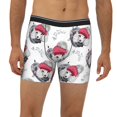 thumbnail image 2 of Men'S Boxer Briefs, Artistic Cute Poodle Dog Red Soft And Breathable Mens Underwear Boxer Briefs With Widen Waist, 2 of 2