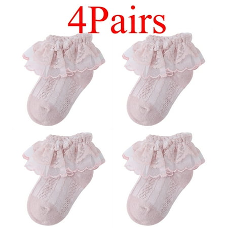 

4pairs/lot Children s Thin Cotton Socks Princess Lace Dance