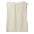 thumbnail image 5 of HBFAGFB Débardeurs pour Femmes Col Rond Sans Manches Léger Gilet Vêtements d'Été à la Mode Kaki Taille g, 5 of 5