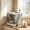 Black+ Gray + White + ABS + Polypropylene, variant on FENGFAN Gray Enclosed Cat Litter Box, Front Entry Top Exit with Slide-Out Tray, Odor Control Easy Clean for Small Medium Cats