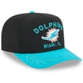 thumbnail image 3 of Youth New Era  Black/Aqua Miami Dolphins 2025 NFL Draft A-Frame 9FIFTY Snapback Hat, 3 of 5
