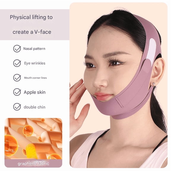Upgraded V Face Lifting Mask Purple Double Lifting Anti Sagging Sleep Mask for Facial Tightening Double Chin Reduction Travel Essential Skin Care Accessories