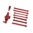 thumbnail image 4 of Almencla RC Car Steering Kits Upgrades High Strength Replaces Metal for Wltoys 1:12 RC Car 124006 12427 12427 12428 Crawler Model Accs red, 4 of 8