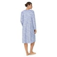 thumbnail image 3 of Aria Women’s Knit Velour Long Sleeve Square Neck Nightgown with Pockets, Sizes XS-5X, 3 of 5