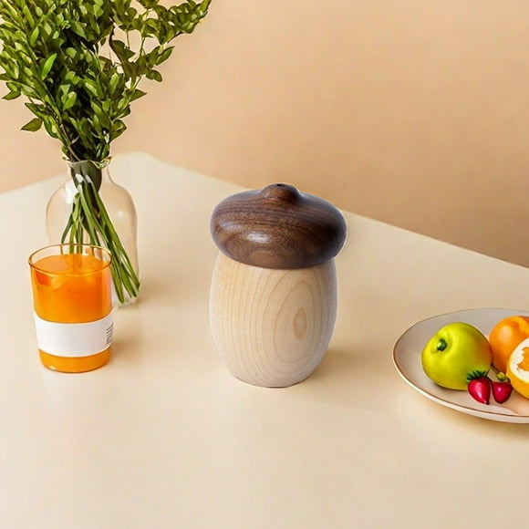 EGNMCR Kitchen Utensils Set, Cooking Utensils Set, Wooden Acorns Toothpick Holders Personalised Originality Walnut Toothpick Bucket Nut Toothpick Holders Wooden Toothpick Holder