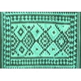 thumbnail image 1 of Ahgly Company Indoor Rectangle Southwestern Turquoise Blue Country Area Rugs, 5' x 8', 1 of 4