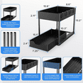 Oyajia 2 Tier Under Sink Containers with Sliding Storage Drawer, Organization and Storage for
