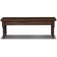thumbnail image 3 of Grain Wood Furniture Valerie Solid Wood Bench with a Rustic Walnut Finish, 3 of 12