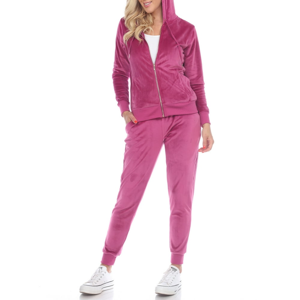 White Mark - White Mark Women's 2 Piece Velour Tracksuit Set - Walmart ...