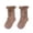 Khaki, variant on HNMKIU Childrens Lace Solid Color Double Needle Crew Socks for Daily Casual School Outdoor Wear Pink,1-3 Years