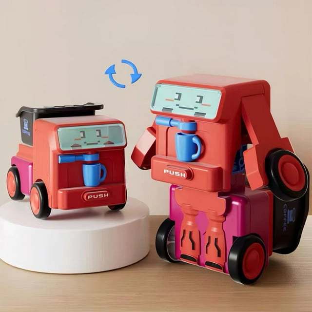 Cameland Inertial Deformation Engineering Vehicle Robot Collision Rotation Deformation Creatives Toy Car Cute And Novel Toy For Children