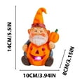 thumbnail image 5 of Pumpkin Resin Statue Pumpkin Gnome Statue Halloween Garden Decor Resin Ear of Wheat Beard Figurine for Outdoor Indoor Holiday Ornaments, 5 of 5