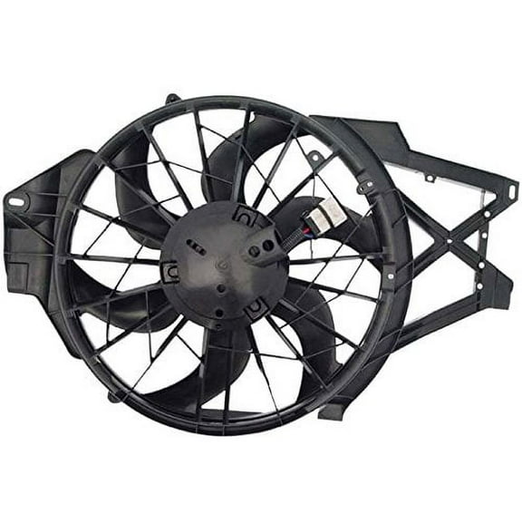 Dual Radiator and Condenser Fan Assembly - Pacific Best Inc. Fit/For FO3115130 97-98 Ford Mustang 3.8L-Only