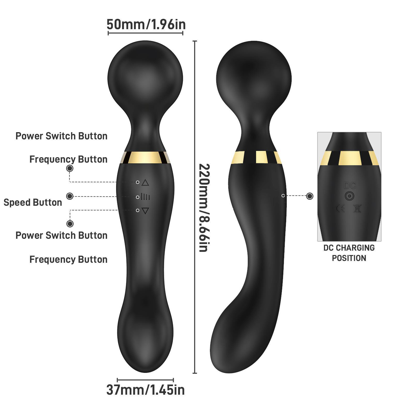 Personal Handheld Massager-Cordless Full Body Massager, Electric Massage Tool for Face Neck Back Shoulder Waist Leg Feet, Portable 5 Mode Massage Machine for Women Men