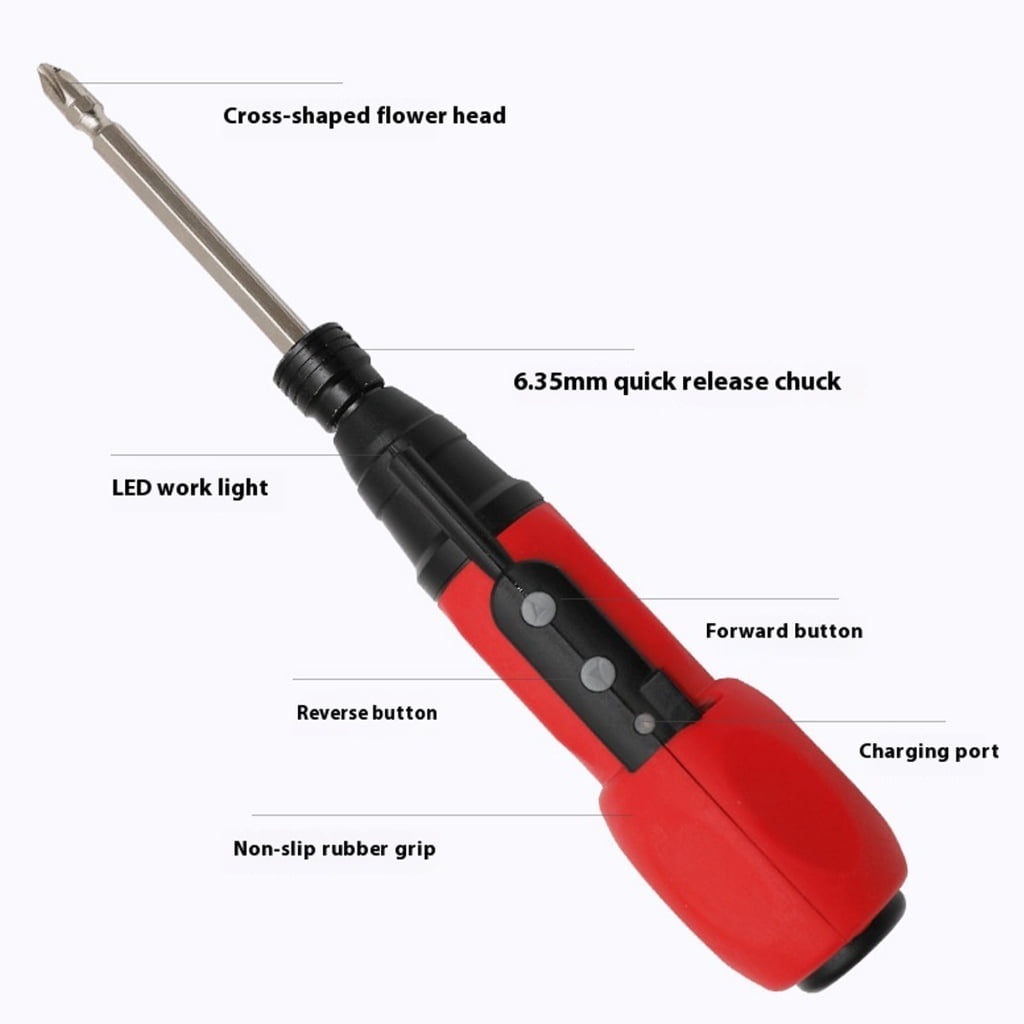 Rechargeable Cordless Electric Screwdriver Precise Power Tool Mini Drill for Mobile Phone Computer Outdoor Repair