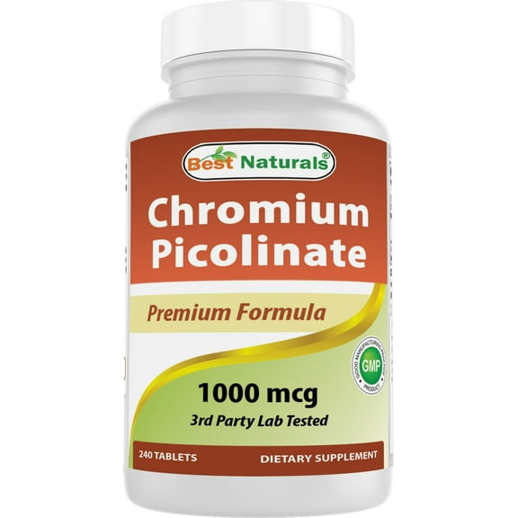 Best Naturals Chromium Picolinate 1000 mcg 240 Tablets
