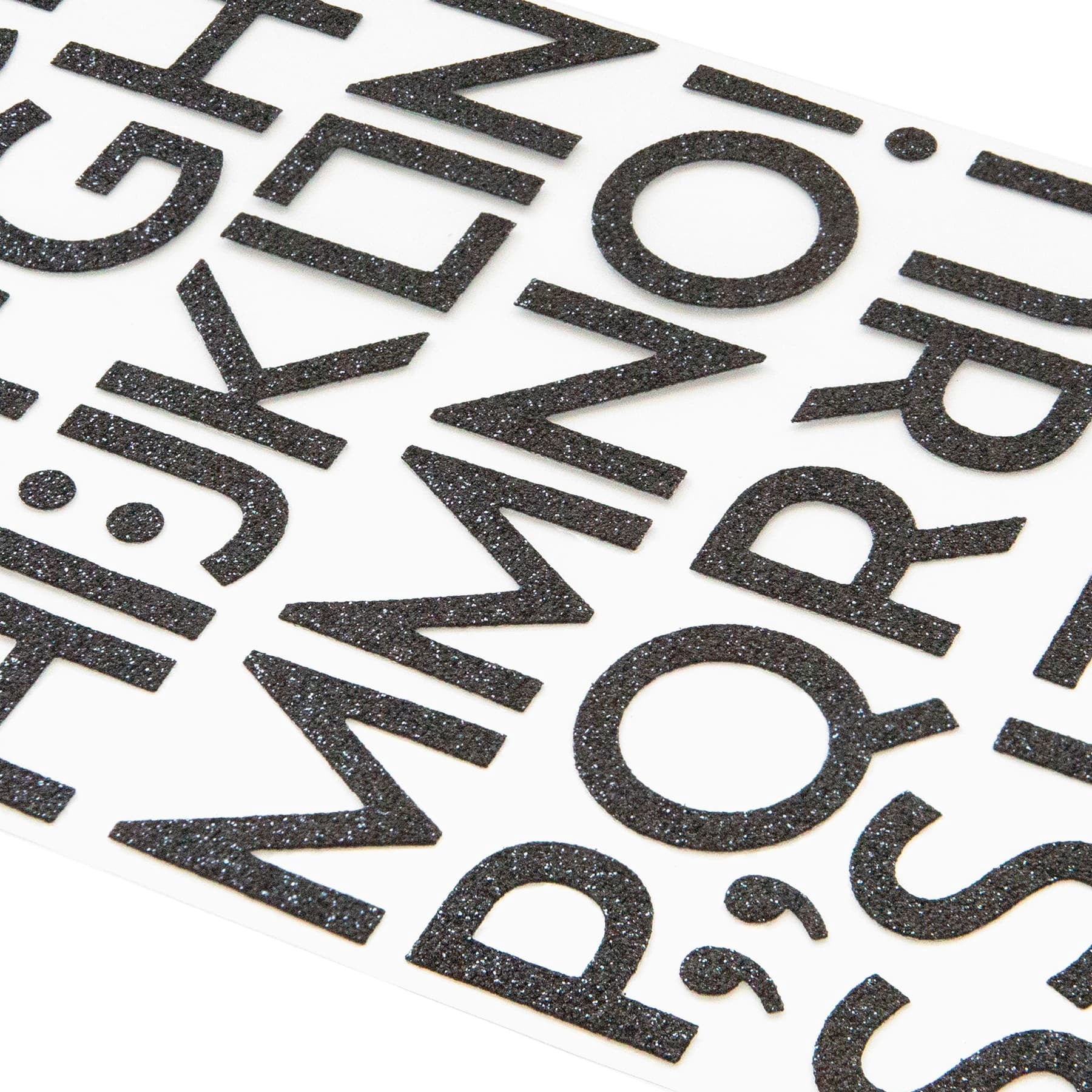 Recollections Black Glitter Block Alphabet Stickers, 12 Packs: 86 ct. (1,032total)