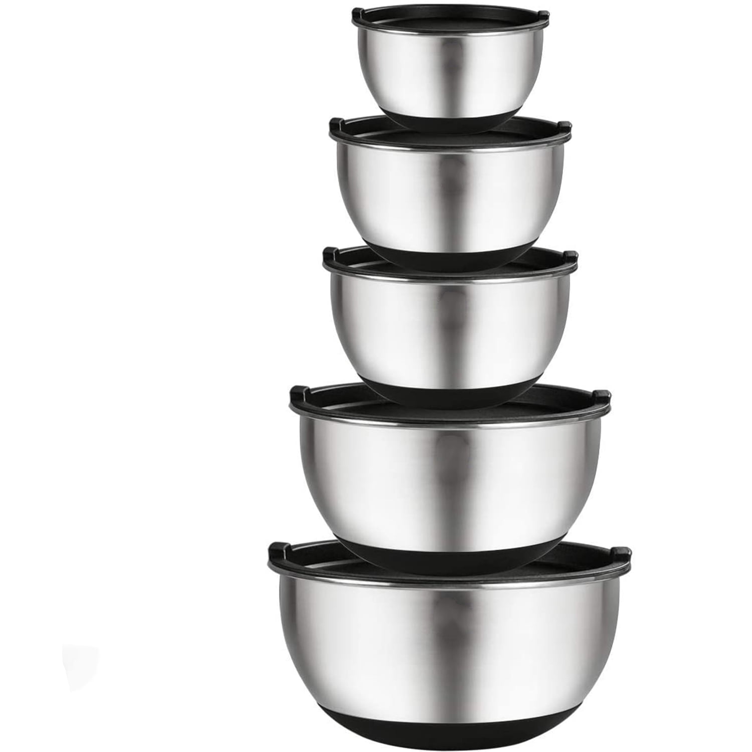 Choice Stainless Steel Standard Mixing Bowl Set with Silicone