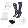 thumbnail image 5 of Fotbe Cartoon Dinosaur print Women's Men's Novelty Crew Socks Cotton Socks Knee High Socks for Walking,Running,Nurses,Pregnancy, 5 of 8