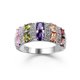thumbnail image 1 of Exquisito anillo de piedra redonda geométrica femenina Plataful de Ley 925 circonita AAA diseño de joyería anillos de boda para mujer Bague, 1 of 2