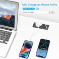 thumbnail image 3 of 5 in 1 Recessed Power Strip Flat Plug, 20W Fast Charging Furniture Outlet with USB, 2 USB Ports 1 USB-C, 6ft Power Cord., 3 of 7