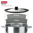 thumbnail image 4 of Universal Lid for Pans, Pots and Skillets Vented Tempered Glass with Graduated Rim Fits 10 inch, 11 inch, 12 inch Cookware Heat Resistant Handle Food Safe - Microwave Safe Dishwasher Safe, 4 of 8