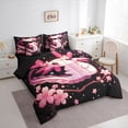 thumbnail image 4 of Homewish Cartoon Animal Axolotl 7-Piece Twin Bedding Sets,Sakura Cherry Blossom Bedding Comforter Set,Pink Black Sheet Sets,For Teens,Microfiber Bedroom Decor Reversible, 4 of 9