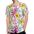 thumbnail image 4 of High Quality Hawaiian Shirts for Men Short Sleeve Aloha Beach Shirt Floral Summer Casual Button Down Shirts Blouses KF2CME, 4 of 7