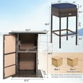 thumbnail image 2 of Gymax 5PCS Patio Bar Set Rattan Bar Furniture Set w/ Table & 4 Cushioned Stools Navy, 2 of 10