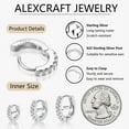 thumbnail image 6 of Alexcraft 3 Pairs Hoop Earrings for Women Small 14K Gold and Silver Plated Huggie Earring Set Cute Mini Thin Hoops Multiple Piercings Earrings Sets for Women Trendy (6-8-10) mm, 6 of 9