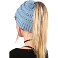 thumbnail image 4 of HSHDLDF Ponytail Messy Bun BeanieTail Women's Beanie Solid Ribbed Hat Cap, 4 of 7