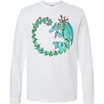 thumbnail image 3 of Inktastic Christmas Dragon with Candy Cane Long Sleeve T-Shirt, 3 of 5