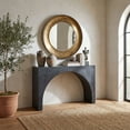 thumbnail image 2 of SAFAVIEH Couture Katelynn Glam Burled Mappa Veneer Console Table, Grey, 2 of 17