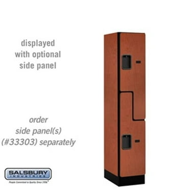 SalsburyIndustries  Double Tier S Style 1 Wide 5 ft. X 18 in. Designer Wood Locker - Cherry