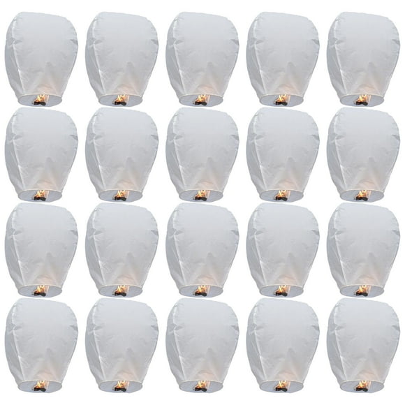 EGNMCR Room Decor 10pcs/20pcs White Chinese Lanterns You Can Use Paper Lanterns To Easily Create A Chinese Or Japanese Style Festive Lanterns For Birthday Party Wedding Decoratio Wishing lamp