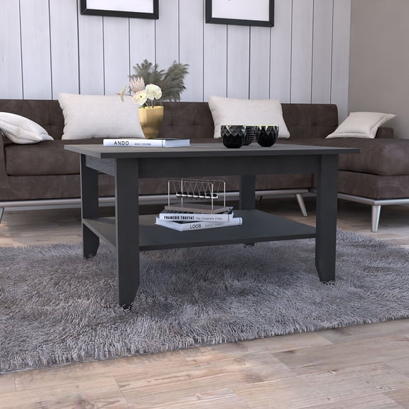 Miekor Furniture Coffee Table San Jose, One Shelf, Black Wengue Finish 123333