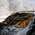thumbnail image 2 of FOR U DESIGNS Dragonfly Sunflower Pattern All Weather Car Windshield Cover for Ice and Snow, Auto Windshield Frost Cover Front Window Automotive Covers Universal Fit for Truck SUV Sedan, 2 of 6