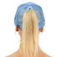 thumbnail image 5 of C.C Ponytail Messy Buns Trucker Ponycaps Plain Baseball Visor Cap Dad Hat Lt. Blue, 5 of 5