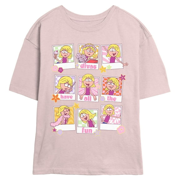 Juniors Lizzie McGuire Flower Polaroid Poses T Shirt