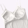 thumbnail image 5 of Women's Sleeveless Undershits V Neck Thin Strap Cami with Built-in Bra Soft Cotton Summer Tank Tops White XL, 5 of 5