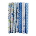 thumbnail image 3 of 7pcs 25*25cm Cotton Fabric DIY Assorted Squares Pre Cut Bedding Suite Quarters Bundle Blue Dot, 3 of 5