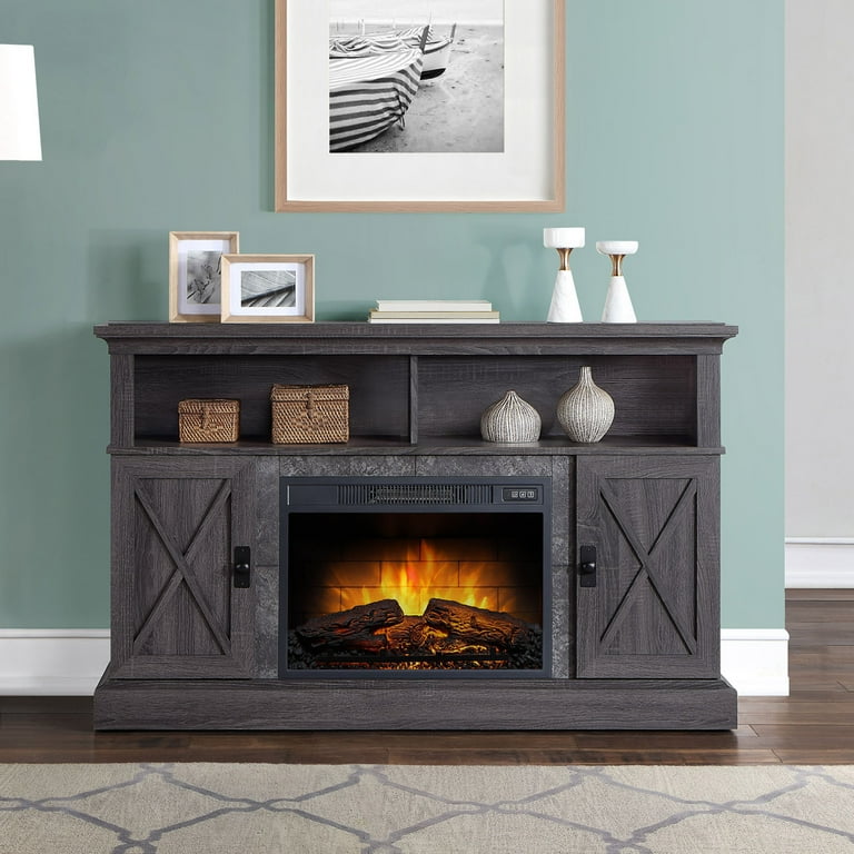 Kellum Media Fireplace Console for TVs up to 65”, 54 Stand, Gray -  Walmart.com