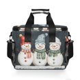 thumbnail image 7 of FORMRS Insulated Cooler Bag 24 Cans Capacity Soft Leakproof Lunch Box with Side Pockets, Green Snowmen, 7 of 7