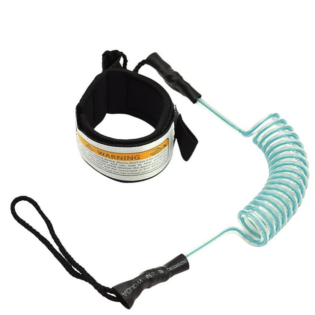Laisse de Surf Enroulée Forte Élasticité Quick-release Tab Surf Fournit la Laisse de Poignet de Surf Premium Enroulée pour la Mer
